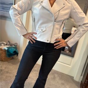 Blank NYC Cream Leather (vegan) Jacket